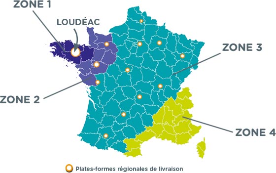 Vital Concept livre sur toute la France Carte de livraison Vital Concept et Equidéos