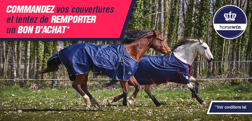 Couvertures Horsewin : commandez et tentez de remporter un bon d'achat du montant de votre commande !
